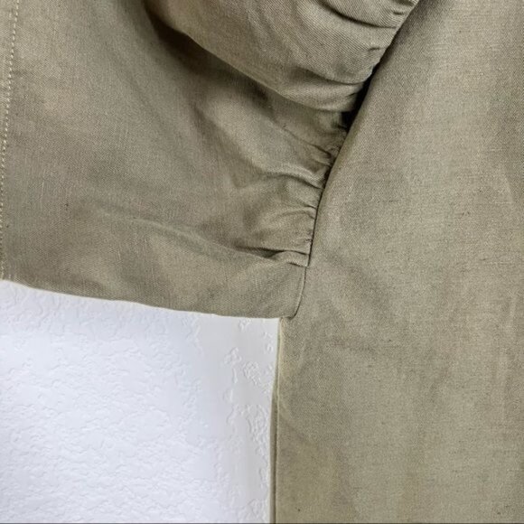 Ulla Johnson Marcelle Olive Cotton Twill Tunic Ruffle Dress - Picture 9 of 13